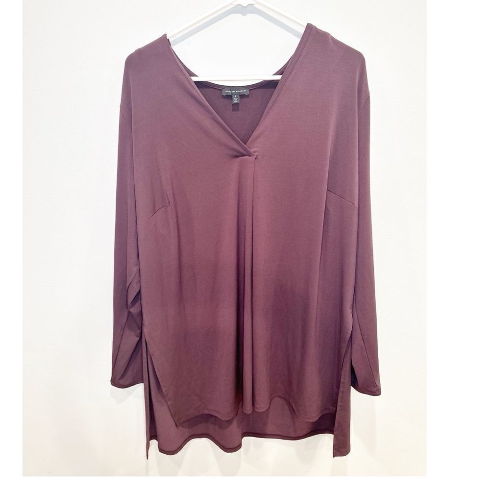 Universal standard split side tunic top purple